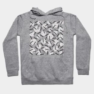 Old School Graphic Memphis Design 80s Pattern Black White Grey Pink Hoodie